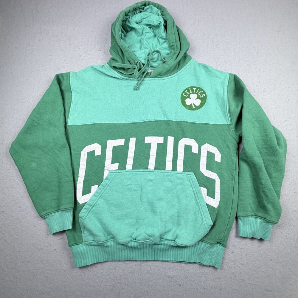 Boston Celtics NBA Basketball Green Hooded Pullover Mens Small Fanatics